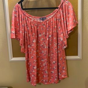 Democracy pink size xl top with little flowers